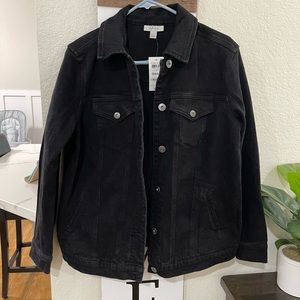 Black Women’s Distressed Jean Jacket